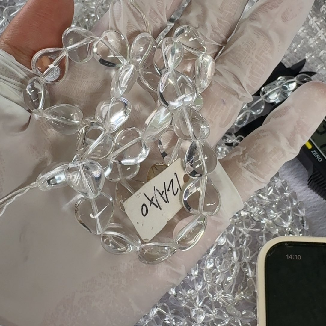 烟晶手链未镶嵌爱心半成品