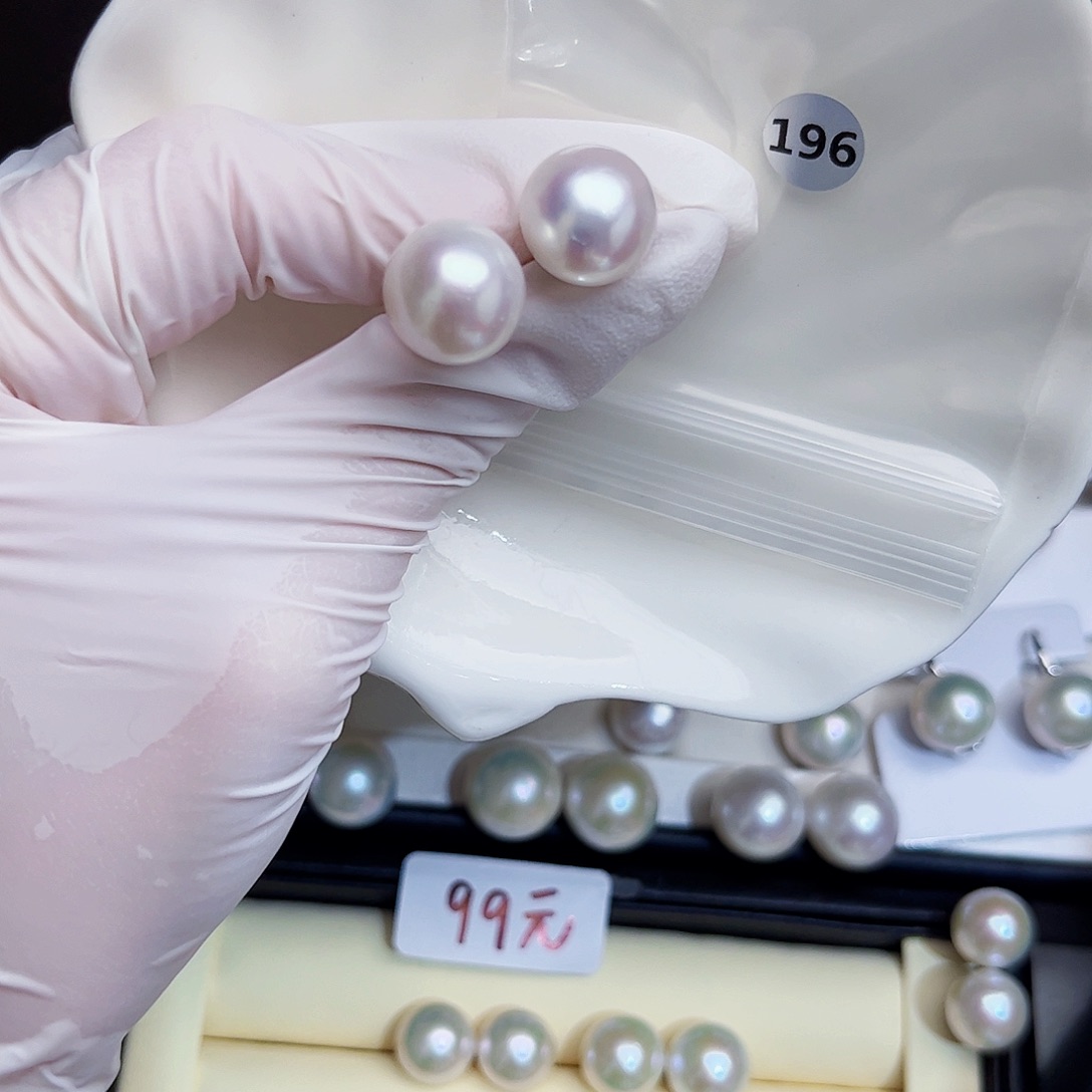 云***舞淡水珍珠银S925镶嵌耳饰