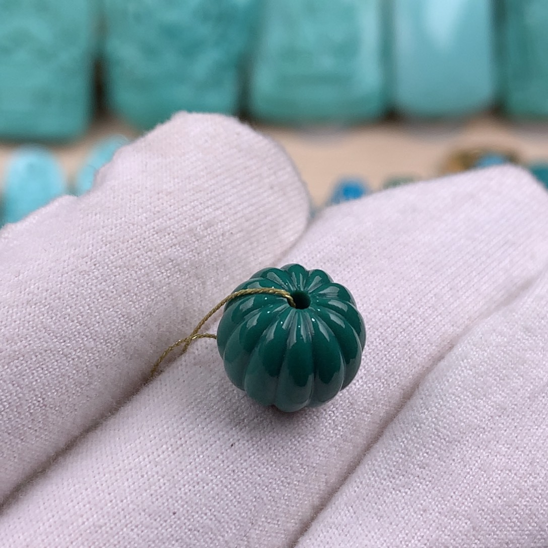 绿松石未镶嵌瓜珠