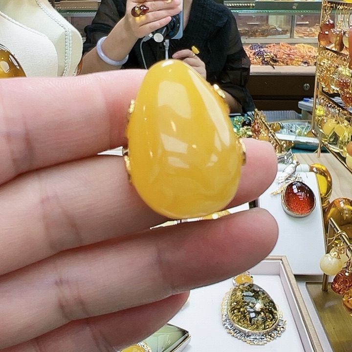 琥珀银S925镶嵌珠宝奇石