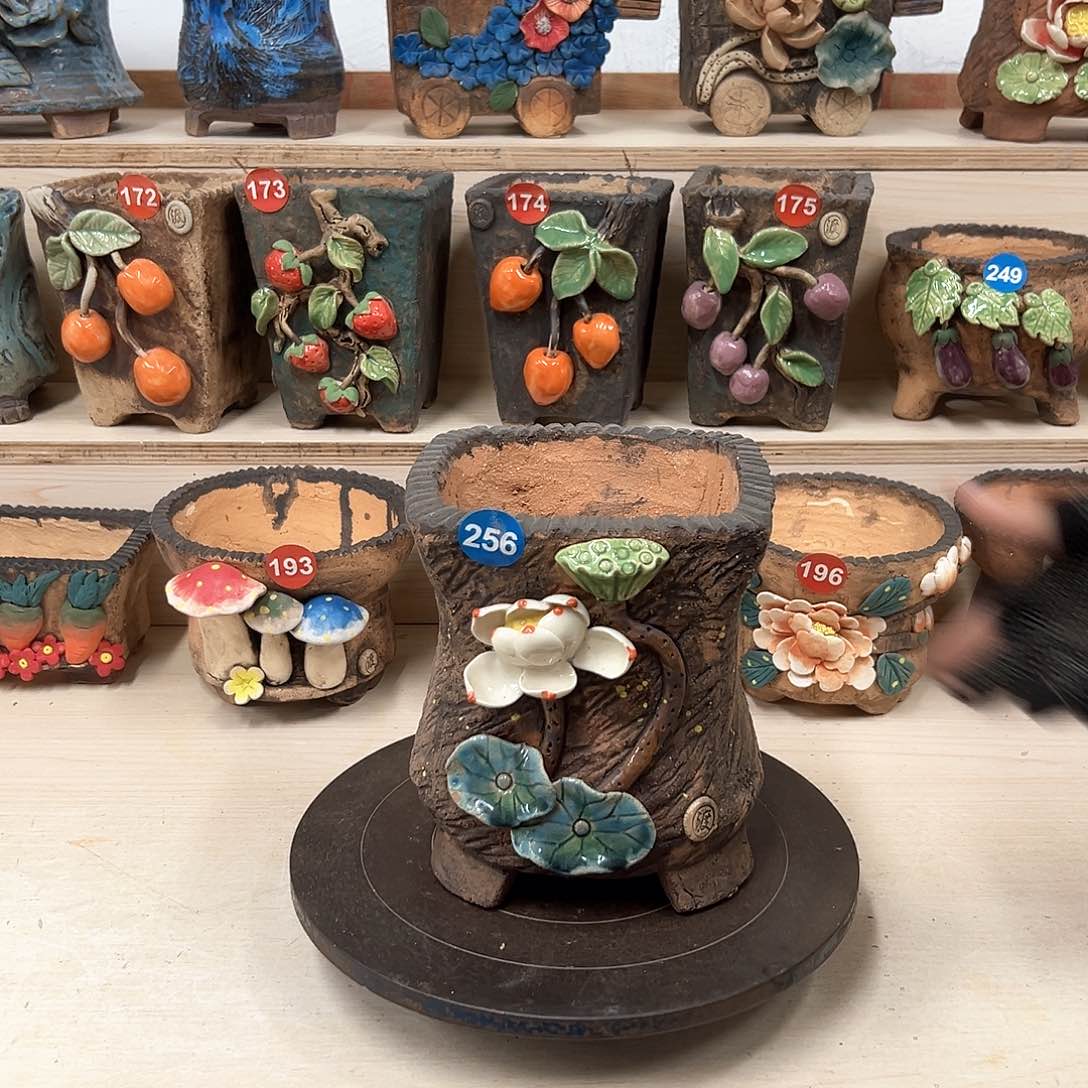 紫砂花盆256号内口13×12外高18