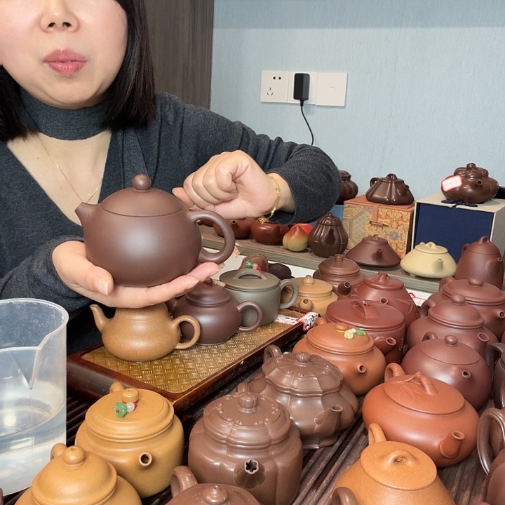 看***机紫砂茶壶宜兴紫砂壶西施