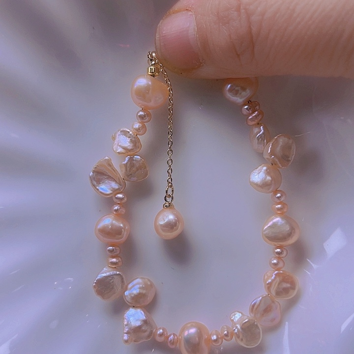 淡水珍珠手绳合金