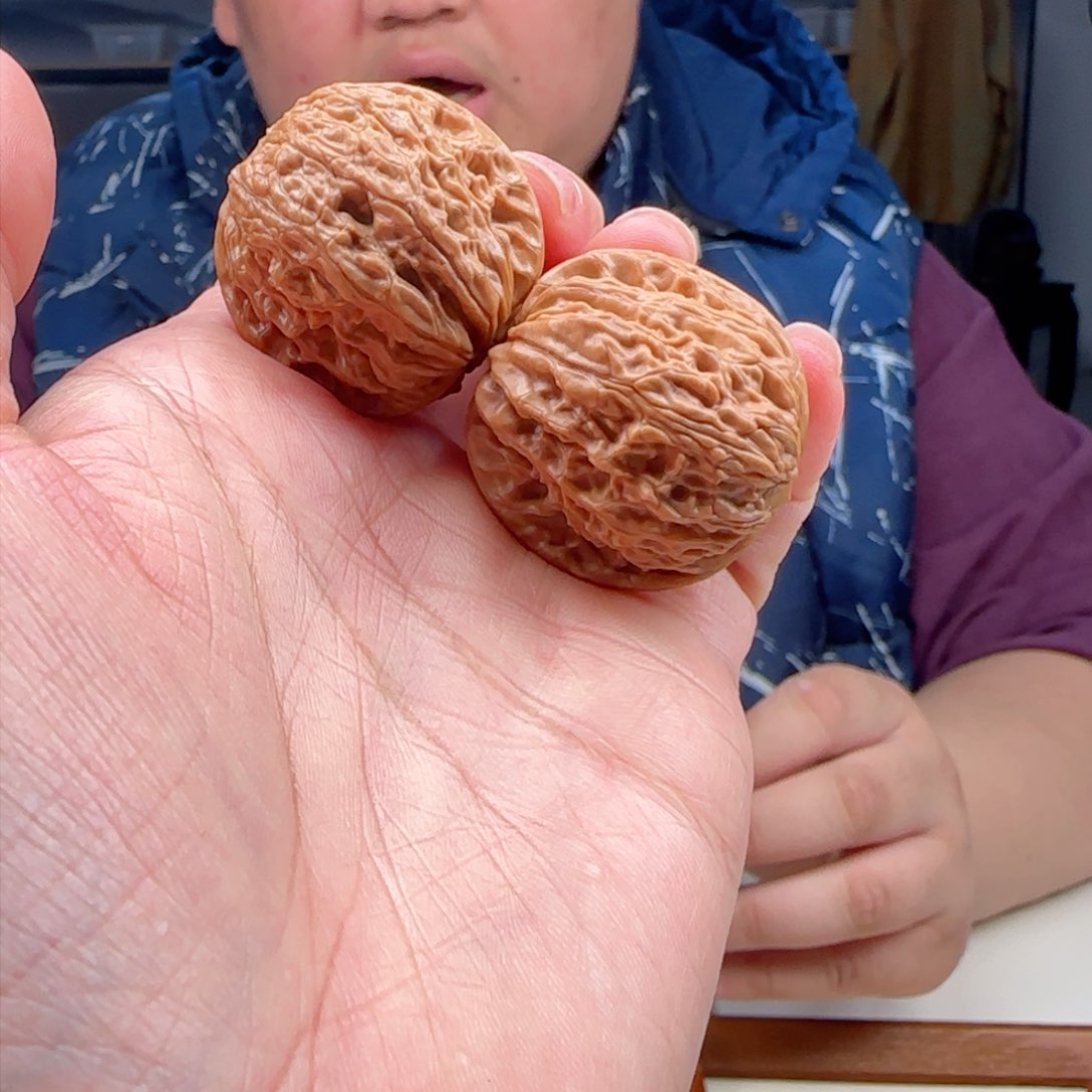 文玩核桃把件35以下磨盘