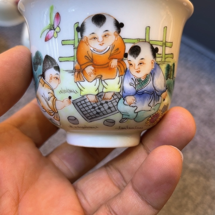 纯手绘精品盖碗杯