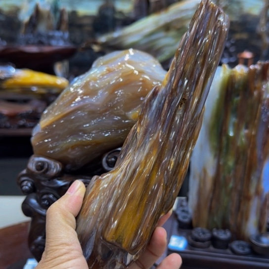 硅化玉手把未镶嵌哈*