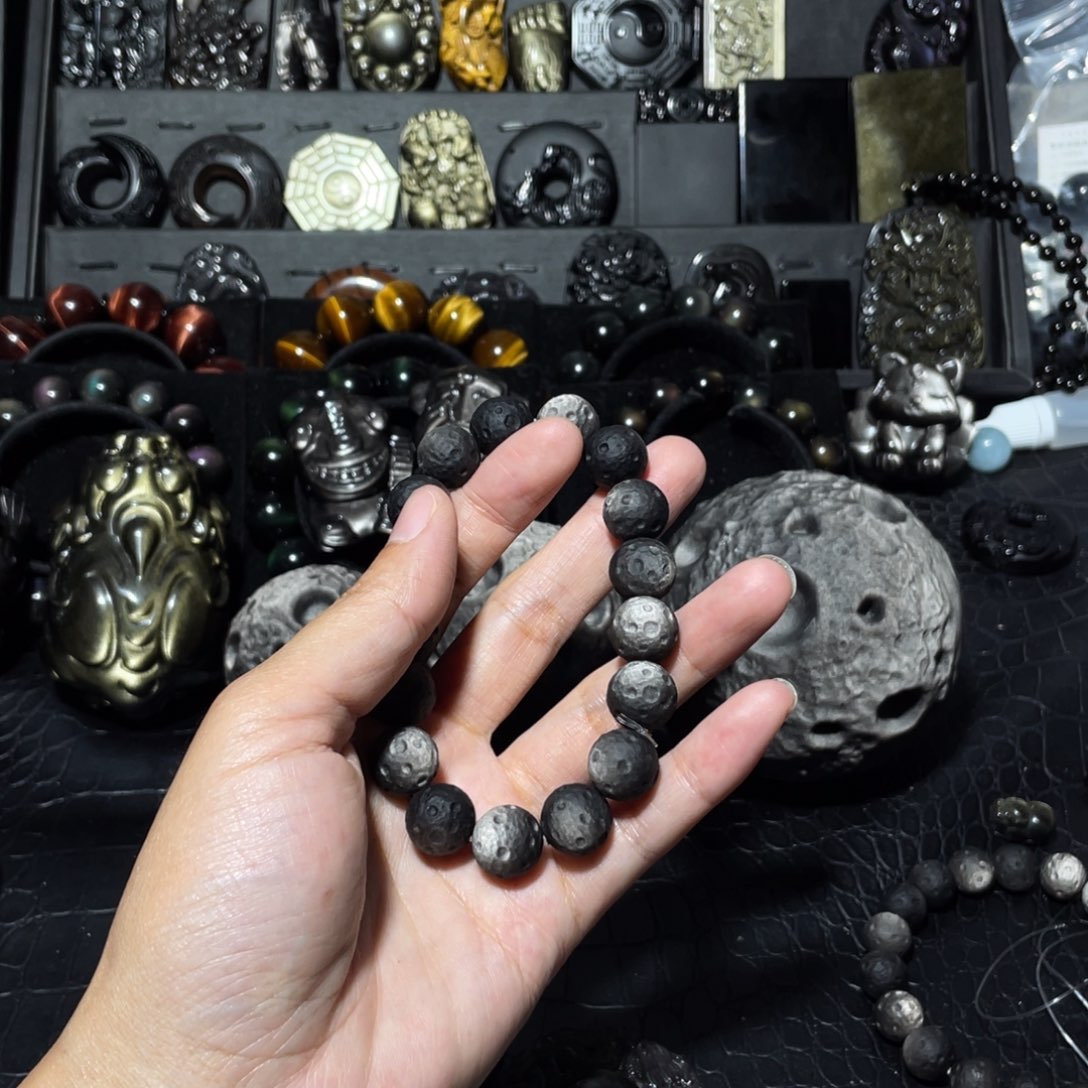 黑曜岩未镶嵌手链唯***7