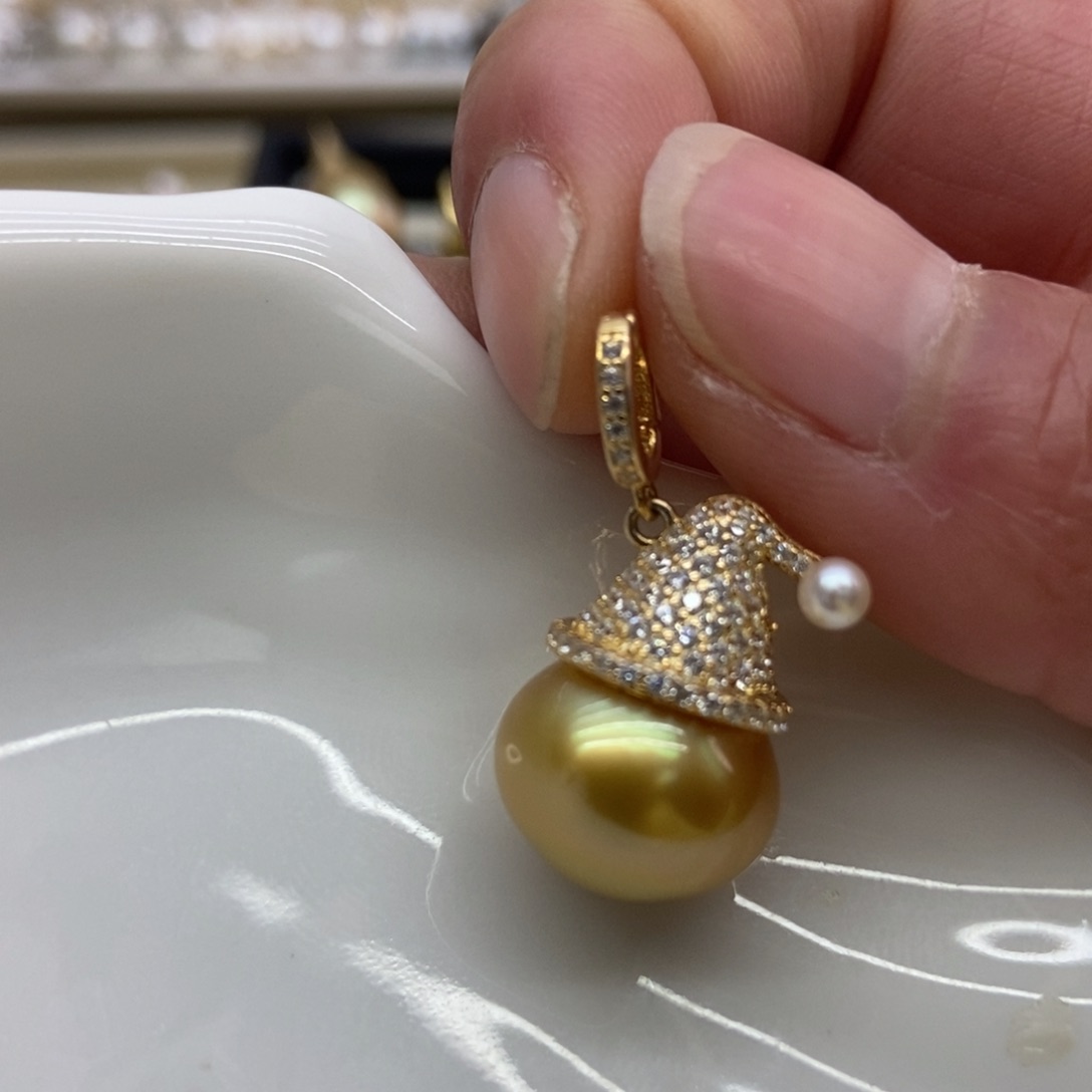 海水珍珠吊坠(不含链)银S925镶嵌