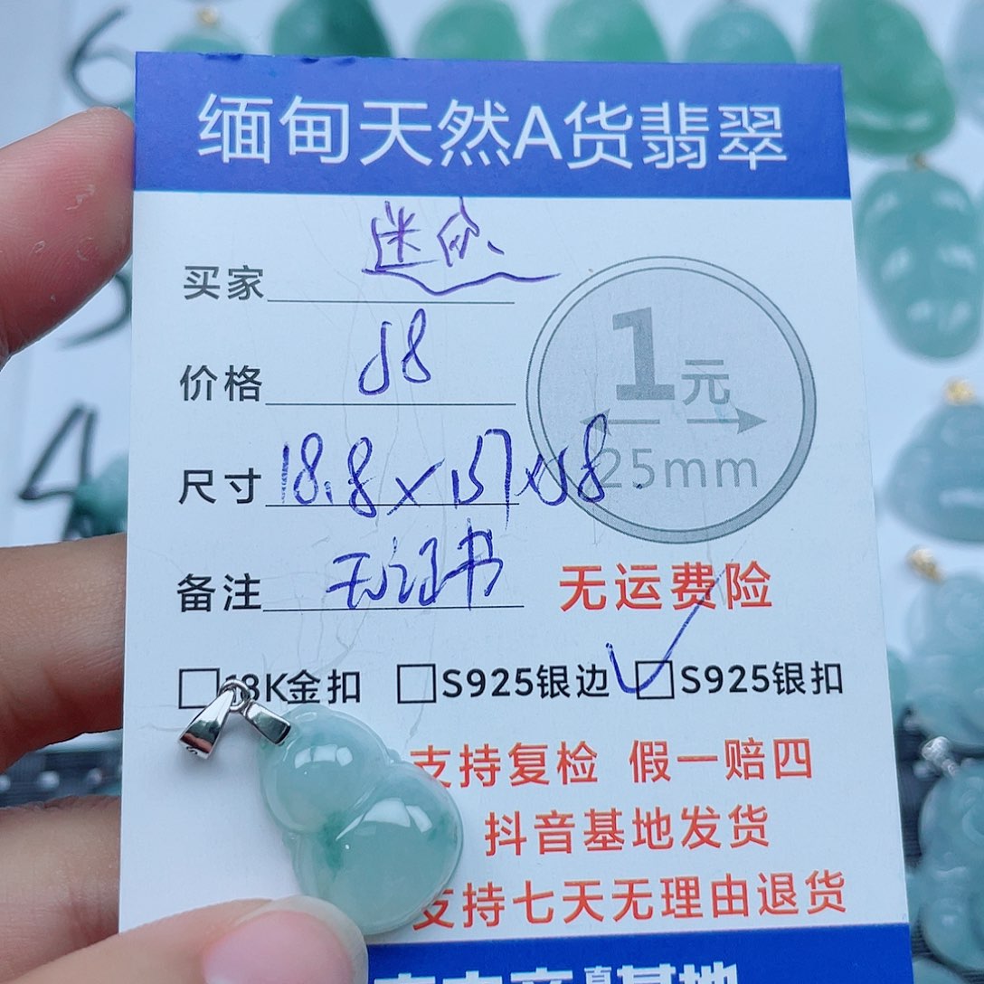 翡翠银S925镶嵌颈饰翡翠