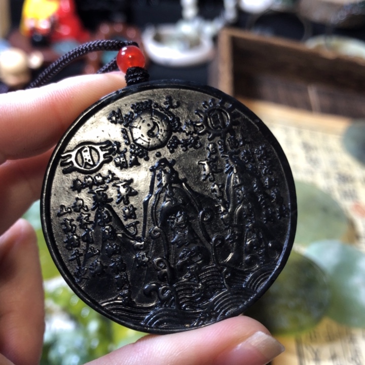 岫玉未镶嵌岫玉五帝钱手链