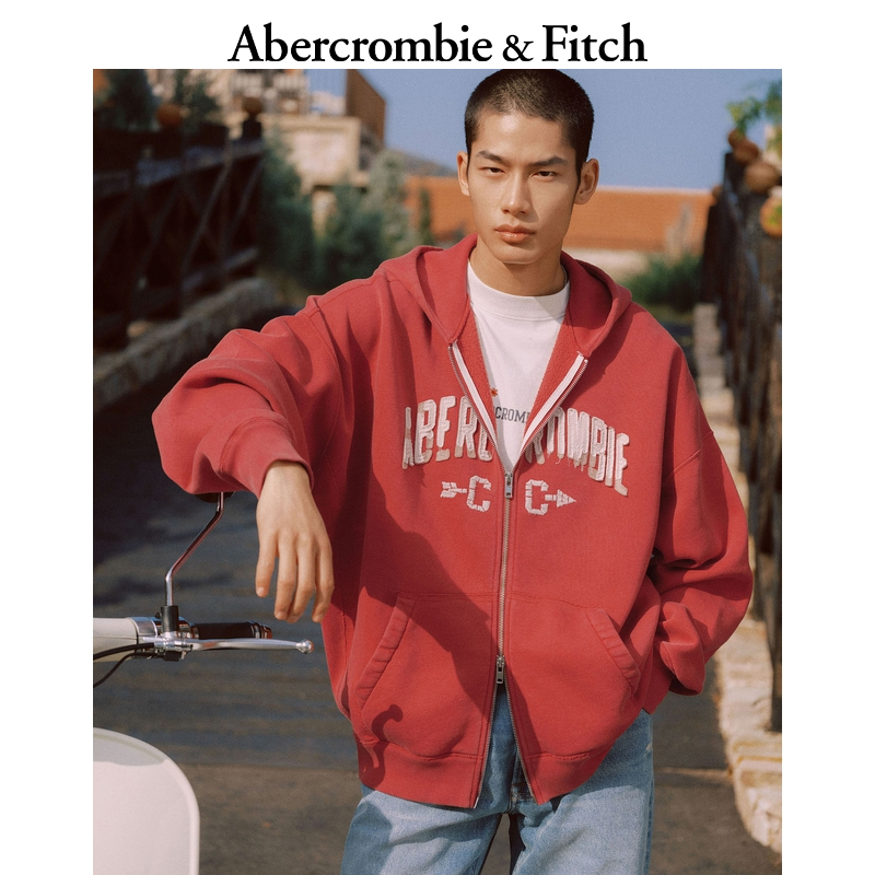 【经典复刻 李现同款】AF抓绒LOGO连帽卫衣26春新款男装122-6145