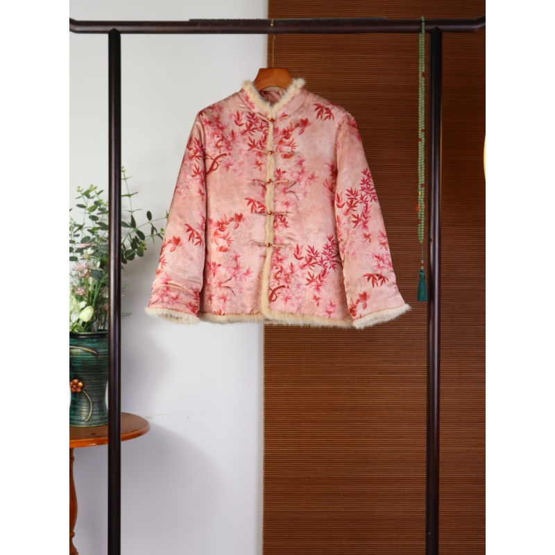 9264冬季棉衣外套新中式棉袄大码女装 清枫秋叙-棉服女