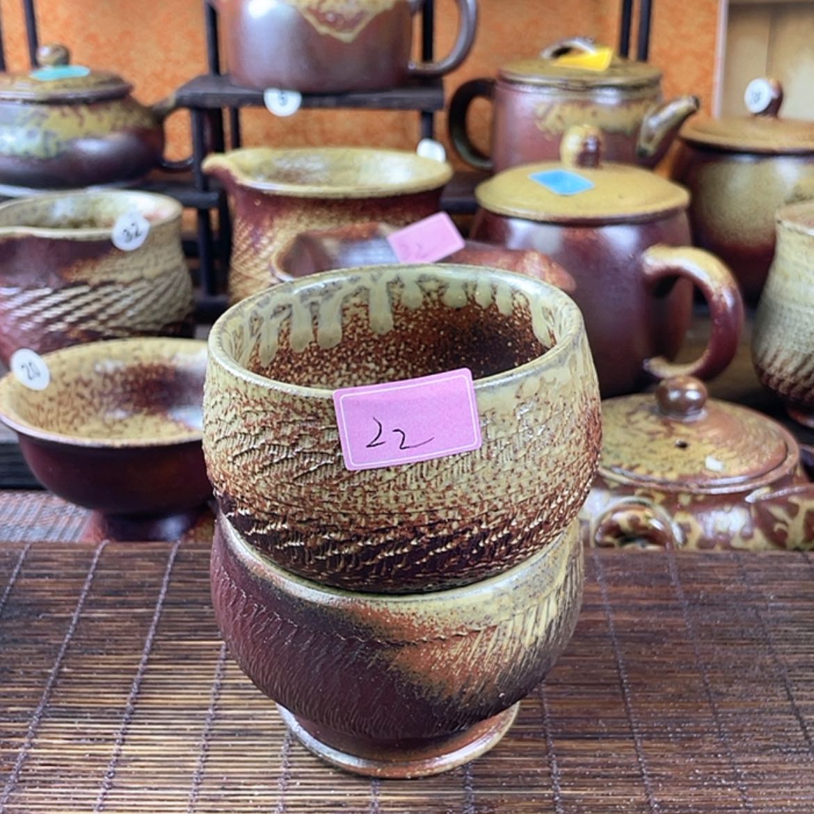 【闪购商品】卤*柴烧主人杯150毫升左右窑宝2个