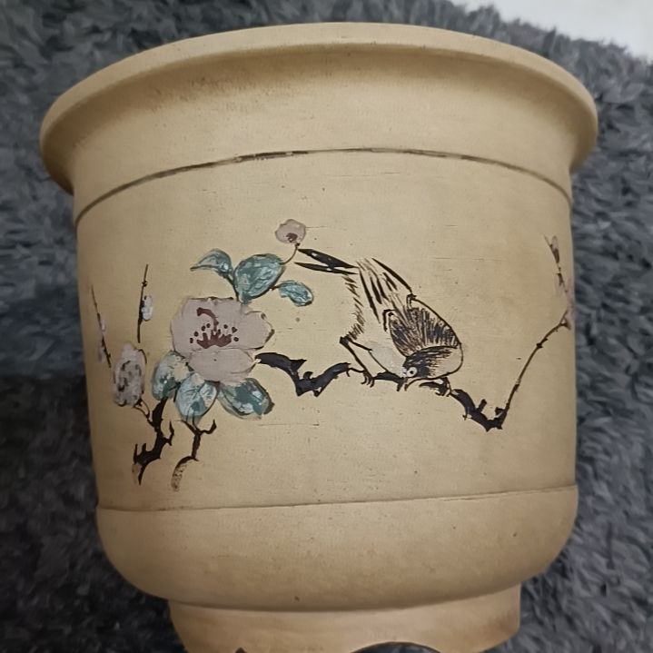 红陶明*圆形紫砂花盆