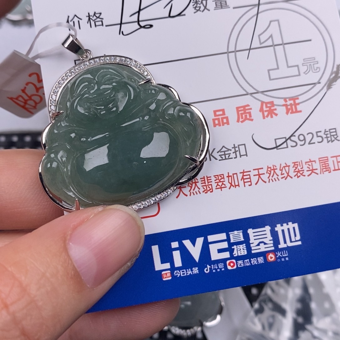 翡翠银S925镶嵌颈饰