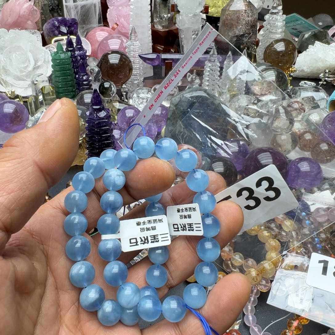 水晶摆件未镶嵌小****儿手链1533