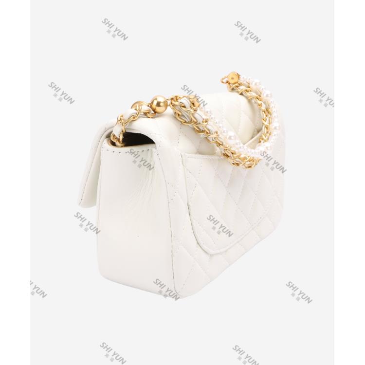 SHIYUN/施蕴【米白色】高定斜跨女包33105-2