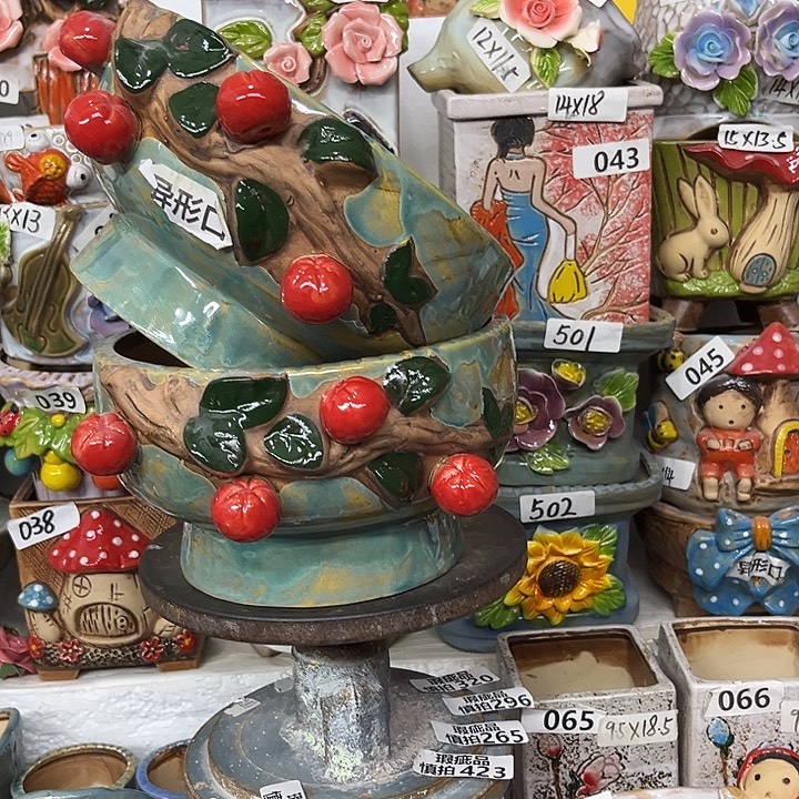 粗陶材质多肉花盆