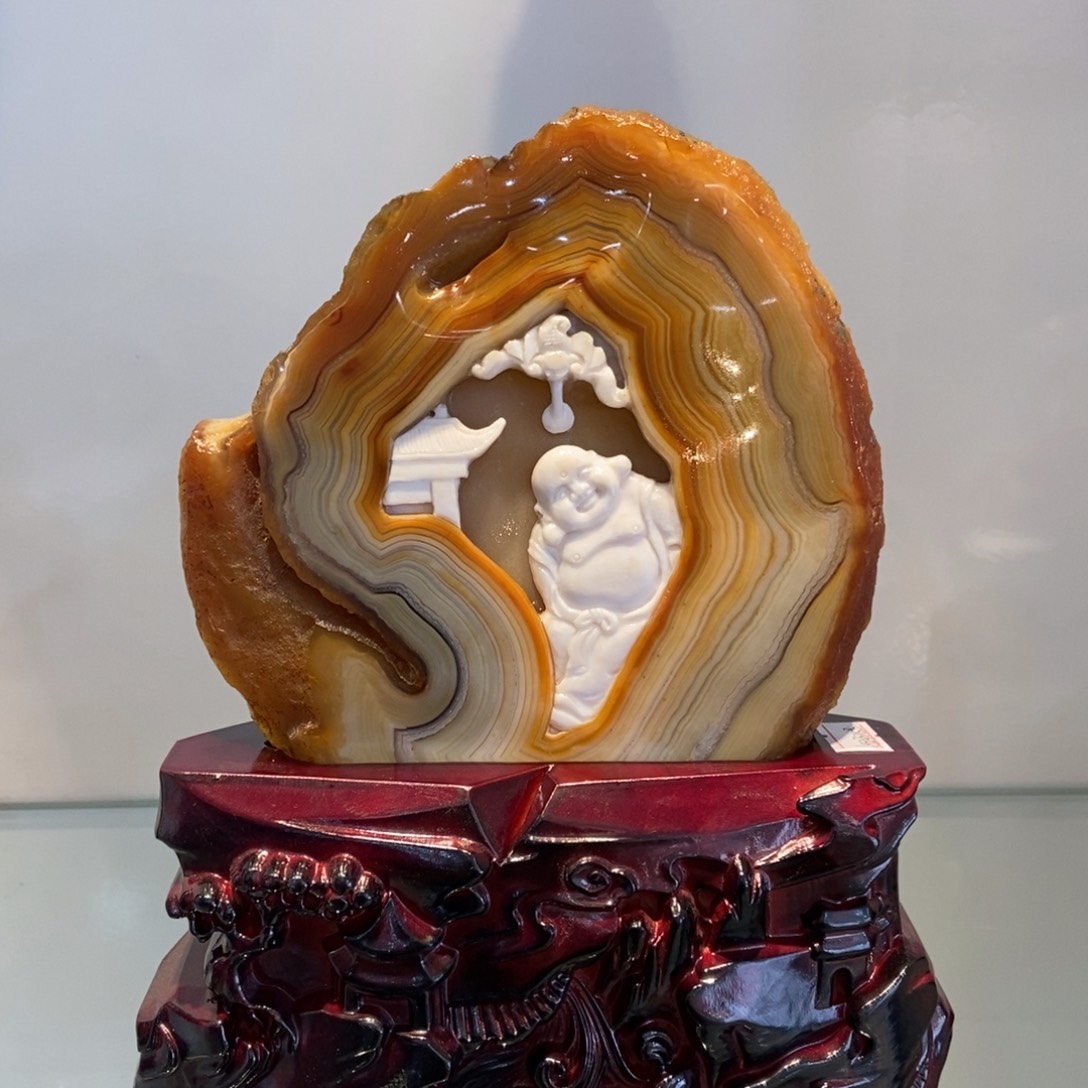 玛瑙/玉髓未镶嵌项链摆件