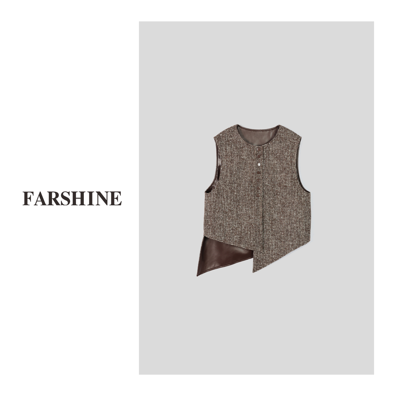 【发生零零】原创设计亮丝透气不对称小众复古马夹 035