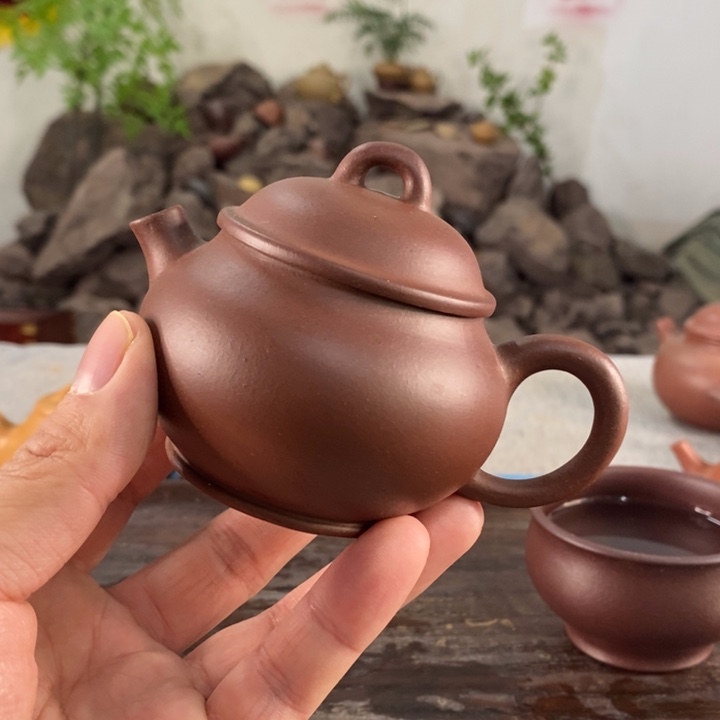 紫砂茶壶宜兴底潮青150