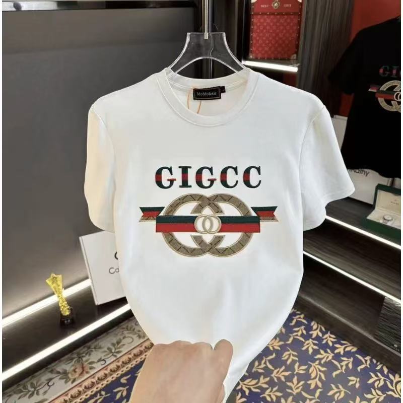 短袖T恤印花短袖情侣装夏季圆领男士休闲白色半袖时尚