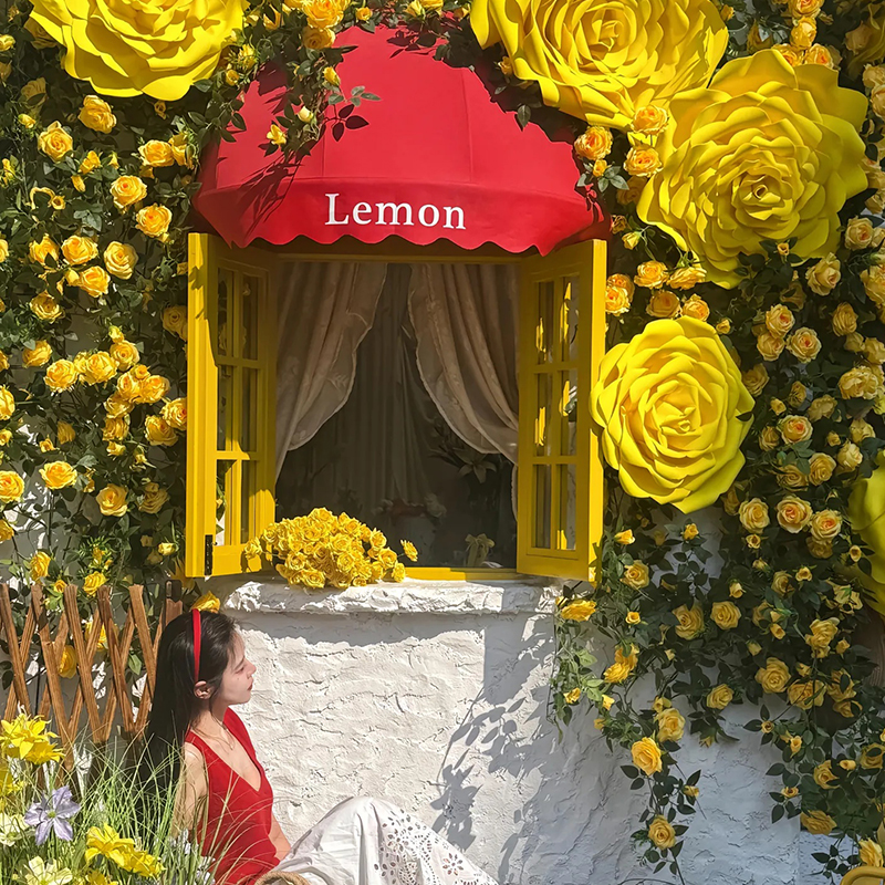 仿真玫瑰花藤花墙假花装饰花藤植物客厅空调下水管道遮挡造景藤蔓