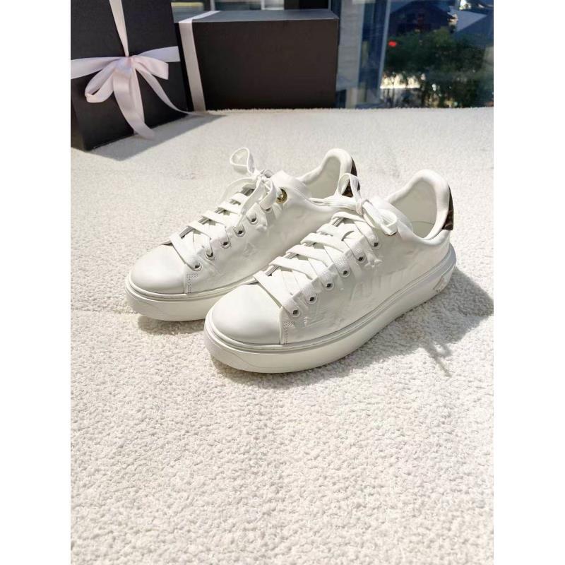 95新 LouisVuitton/路易威登  zz413 白色老花满印松糕鞋 38码