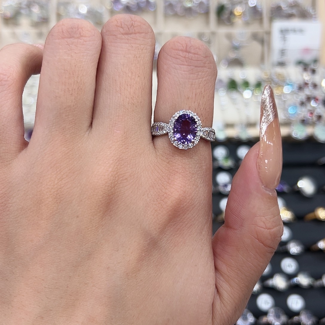 不***死戒指紫晶银S925镶嵌