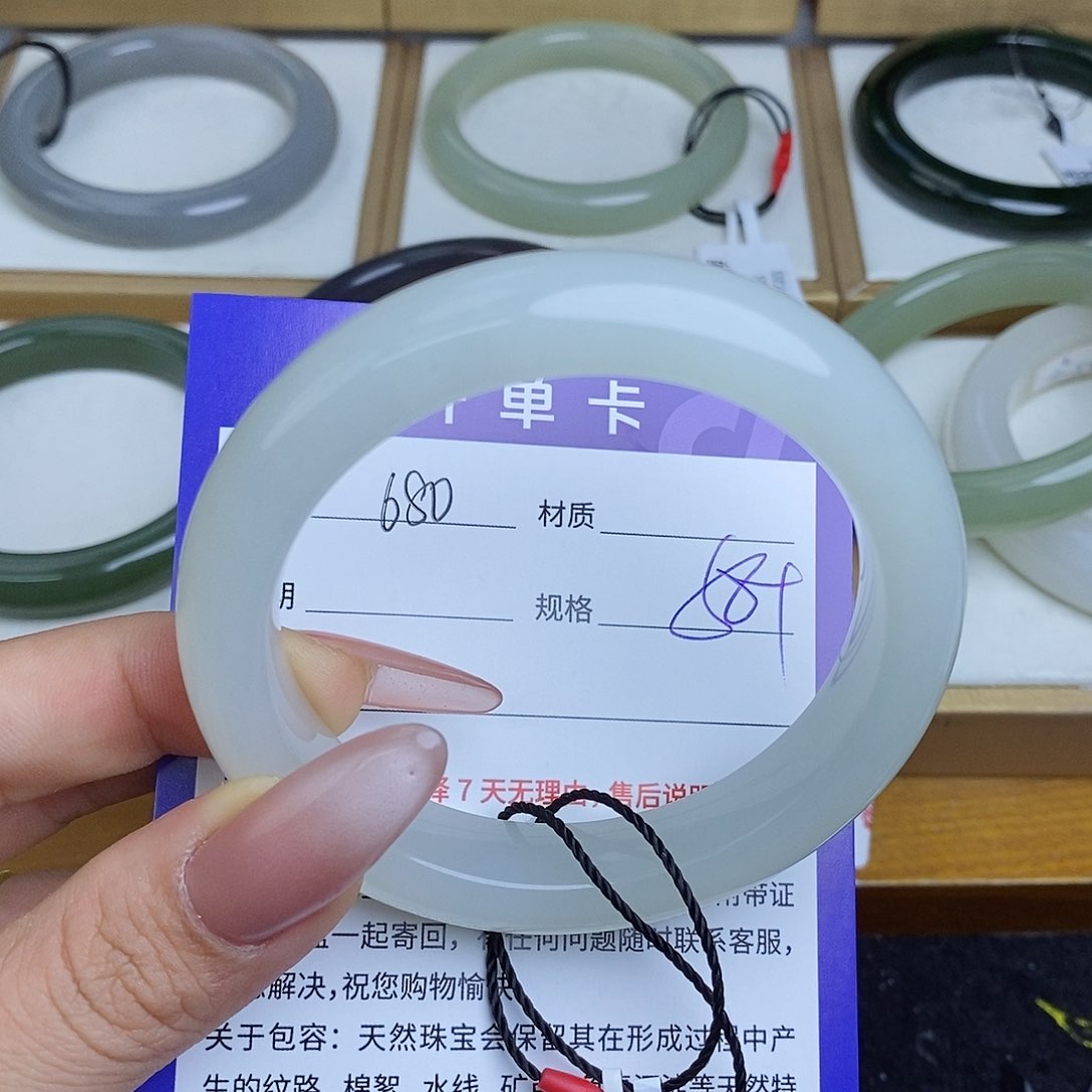 和田玉手镯未镶嵌沅 QD