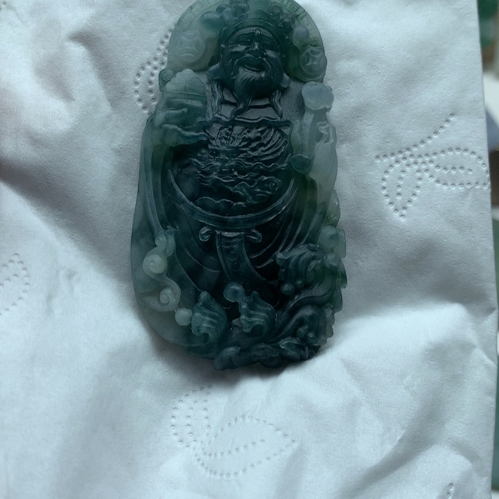 未镶嵌定制翡翠财神 毛货 无鉴赏期