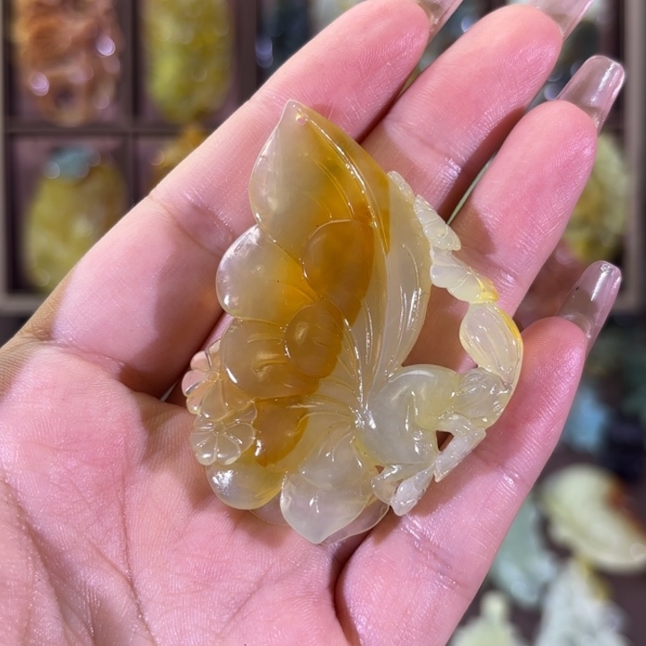 未镶嵌蛇纹石玉颈饰东**色随机发