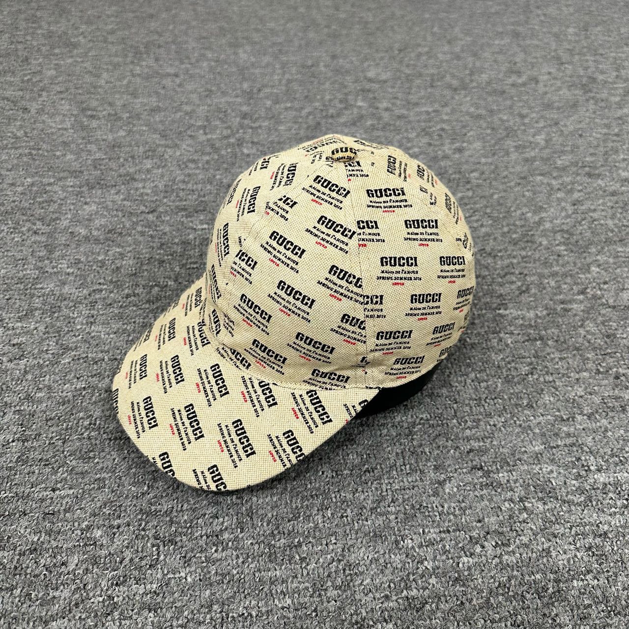 99新 AMIPARIS Gucci 古驰 满印Logo 棒球帽 99新 均码 可调节
