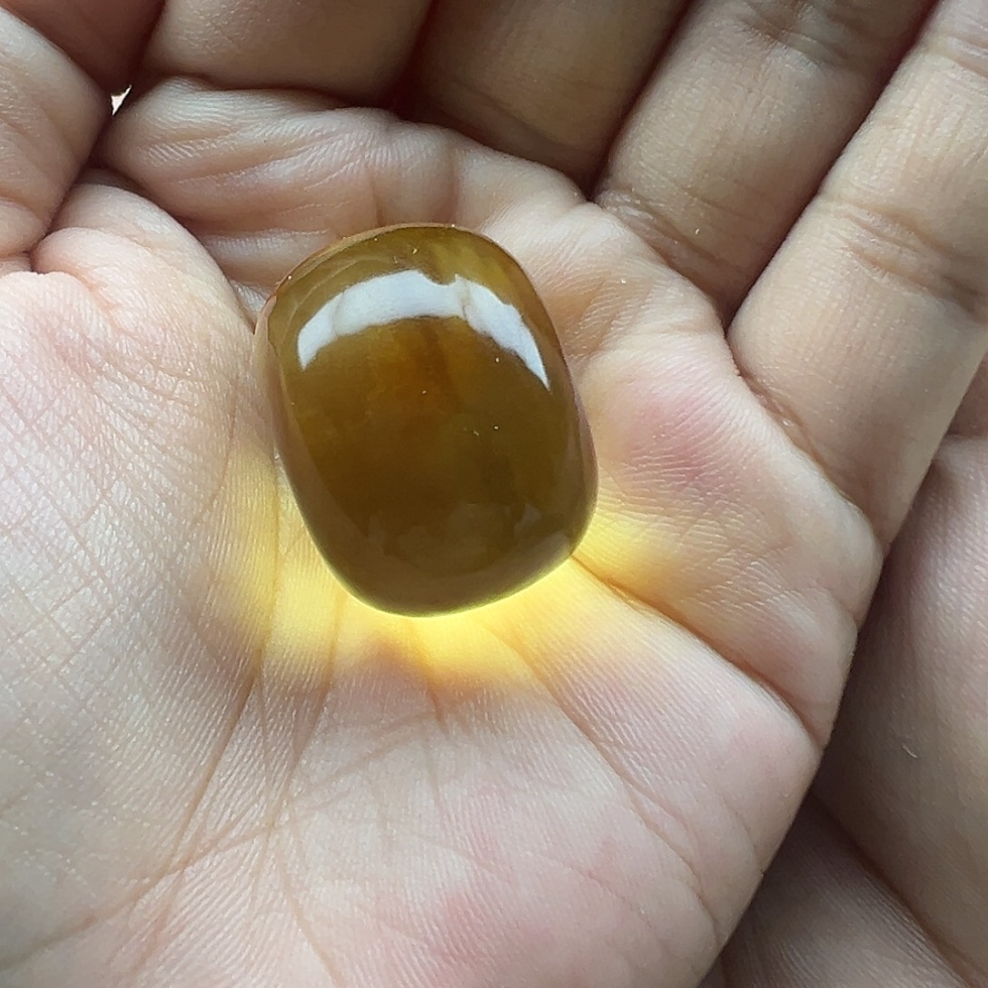 琥珀未镶嵌珠宝奇石金苹果打孔不退换