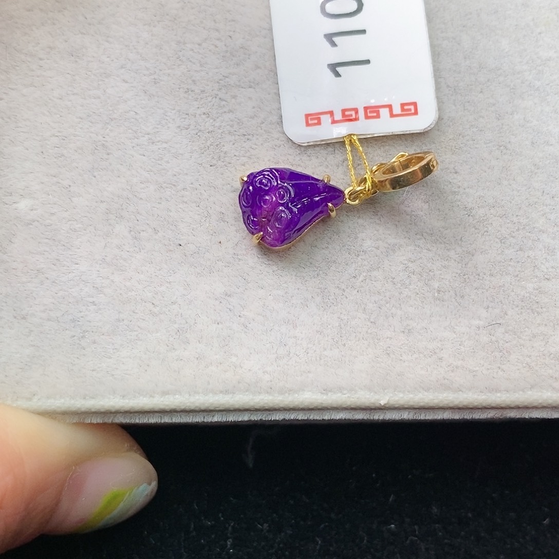 苏纪石（舒俱来）18K金镶嵌吊坠(不含链)