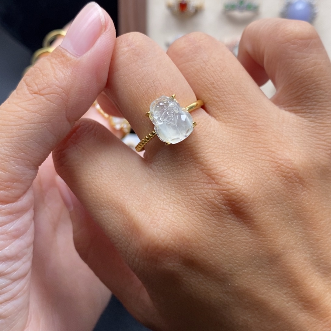 悦***2翡翠银S925镶嵌戒指