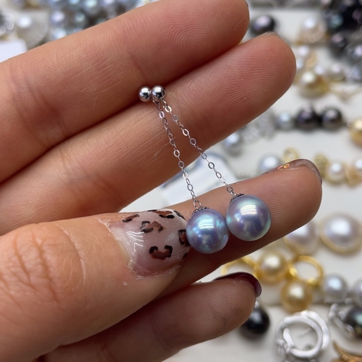 海水珍珠耳饰18K金镶嵌