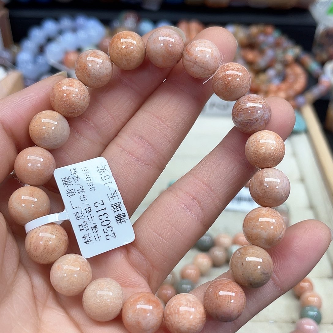 硅化珊瑚（珊瑚玉）未镶嵌手串215