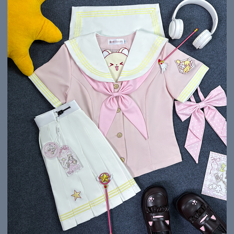 【小樱回信】樱空社原创正版JK制服水手服长短袖学院风百褶裙套装