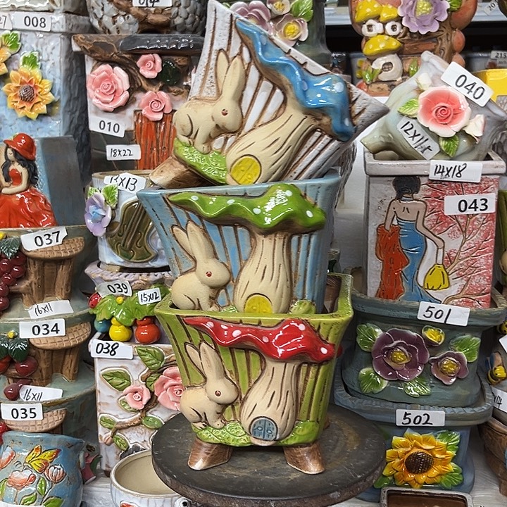 粗陶材质多肉花盆