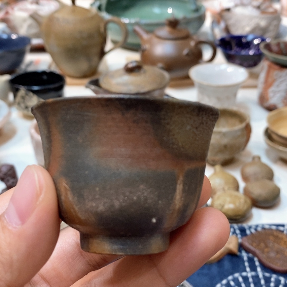 柴烧侘寂粗陶茶具