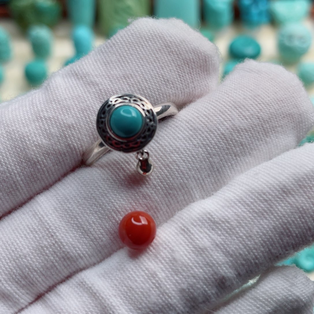 银S925镶嵌南红玛瑙珠宝奇石