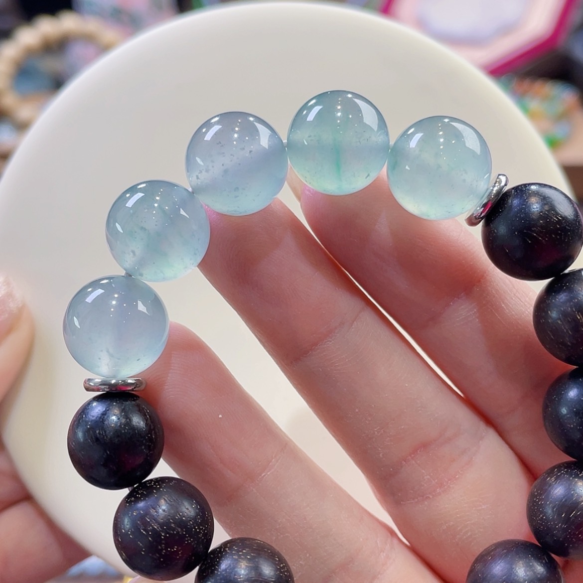 【闪购商品】翡翠颈饰未镶嵌高冰飘花