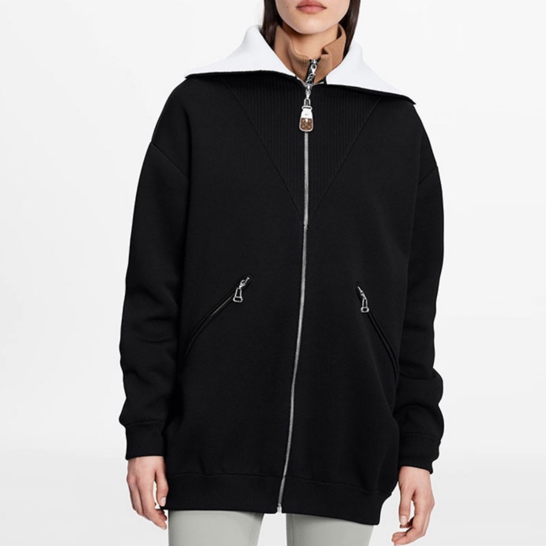 99新 AMIRI  LV/路易威登/W108895/黑色针织廓形长袖夹克外套/S码