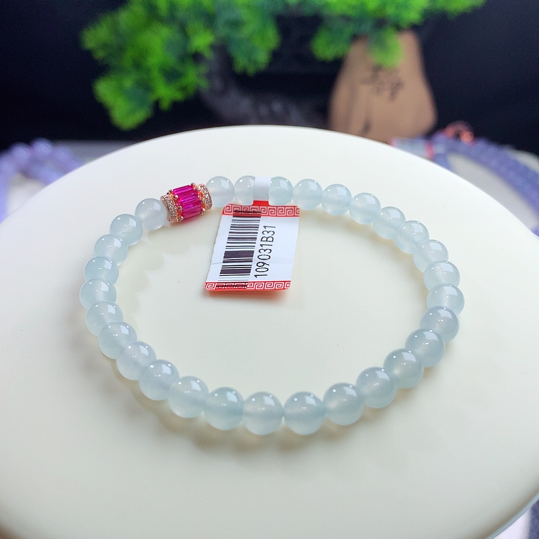 未镶嵌手串翡翠卡6mm