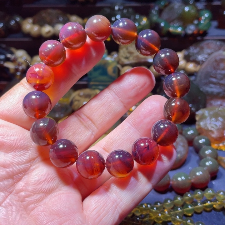 琥珀手链未镶嵌天然