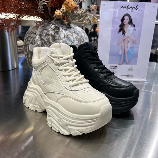 829-01玛莎玛索真皮老爹鞋厚底增高小白鞋欧货爆款单鞋