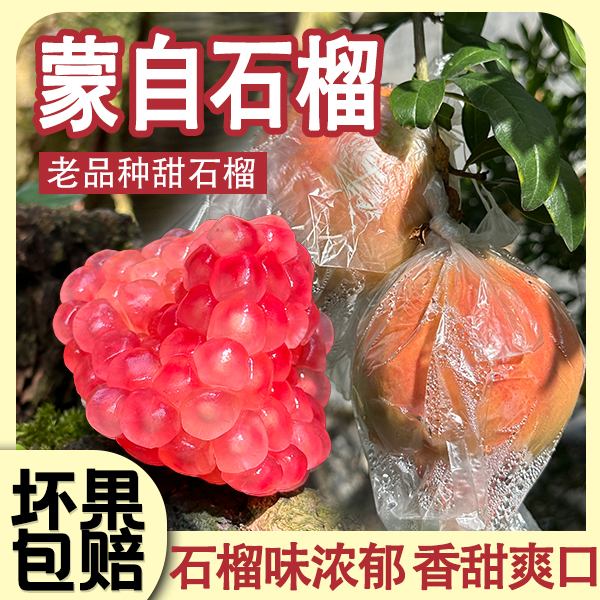 【自产自销】正宗云南红河蒙自石榴硬籽原产地直发水果直播当季新鲜