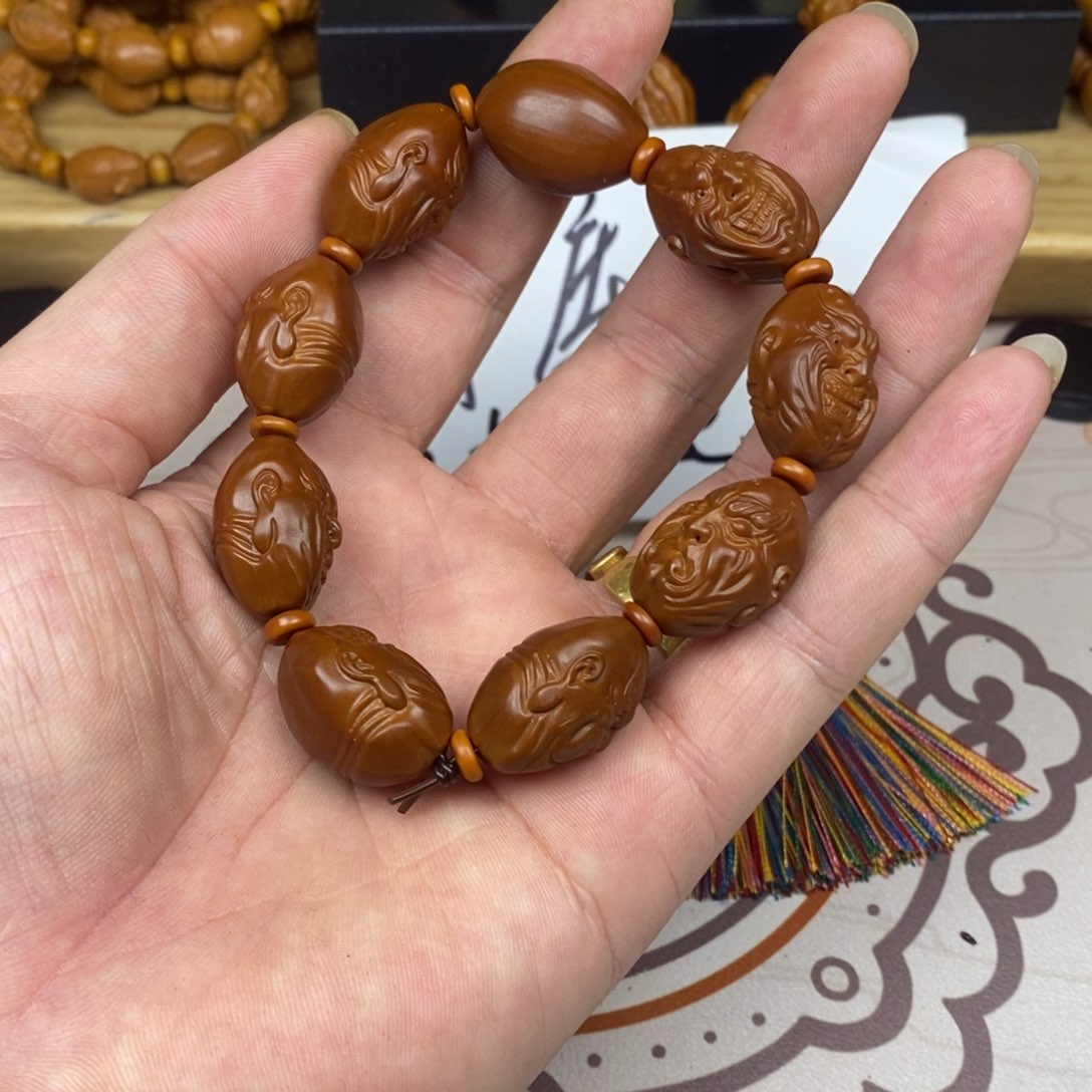 橄榄核手串/手链橄榄核橄榄核雕刻强
