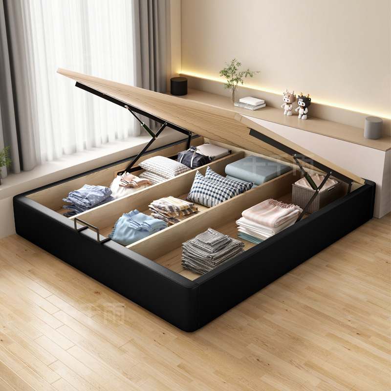 无床头松木储物床落地榻榻米抽屉式高箱可定制尺寸小户型储物床架